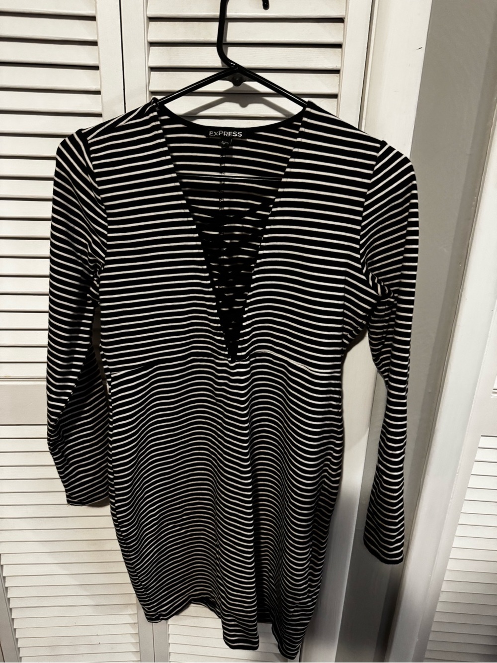 Express Striped Body Con Dress size large